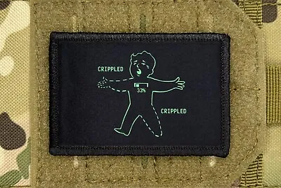 Fallout Crippled Morale Patch / Military Badge ARMY Tactical Hook 614 • $8.99