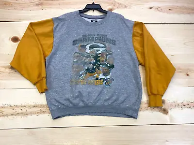 Vintage Green Bay Packers Sweatshirt Mens XL Gray Crewneck NFL Football Starter • $31.19