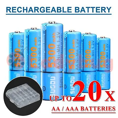 AA AAA Rechargeable Battery Recharge Batteries 4-20pcs 1.2V Ni-MH • $6.54