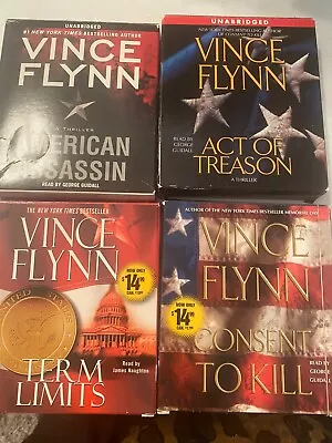 4 Count Lot Audiobooks Audio CDs Vince Flynn • $20