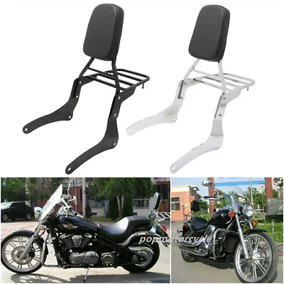 Backrest Sissy Bar W/Luggage Rack For Kawasaki Vulcan 900 VN900 Classic Custom • $79.88