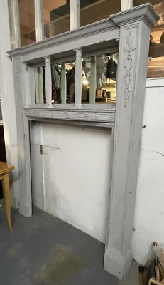 £250 • Buy Victorian Style, Solid Wood Fireplace Surround , Painted, With Mirrors
