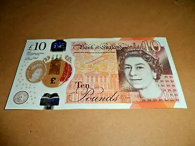 Ten Pound England Bank Note (£10 Polymer Circulated) Low Serial AA51 655458 • £23.99