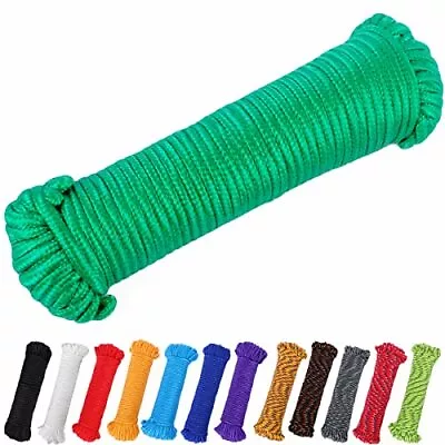 90Ft 1/4 Inch Nylon Poly Rope For Flag Pole Clothes Line Camping Utility Rope • $12.36