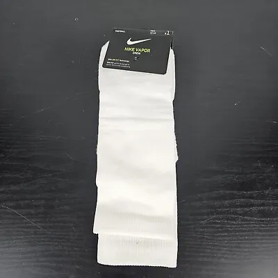 NIKE VAPOR CREW FOOTBALL SOCKS White SX56987-100 XL Mens Sizes 12-15 • $17.99