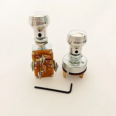 3 Position Headlight Switch & 2 Speed Wiper Switch W/ Art Deco Aluminum Knobs • $54.95