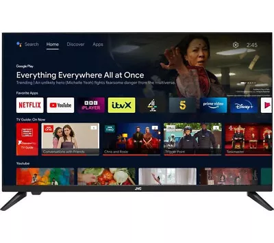 Jvc Lt-32ca220 Android Tv 32  Smart Hd Ready Led Wifi Tv Google Assistant Hdmi • £129.96