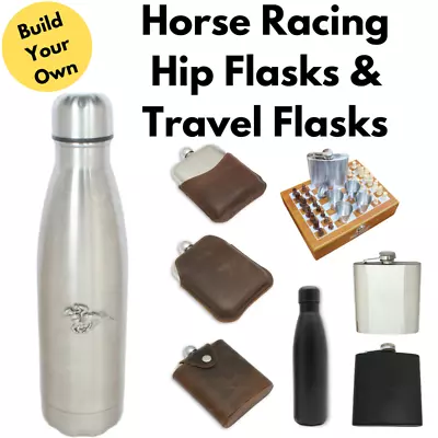 Horse Racing Hip Flasks & Travel Flasks Engraved Gifts • £24.99
