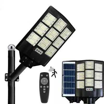 1600W Solar Street Light Outdoor Garden Yard Backyard Path Flood Light+Pole IP67 • $59.55