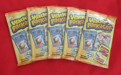 Wacky Packages Ans11 5 Sealed Unopened Packs In Excellent Condition • $24.95
