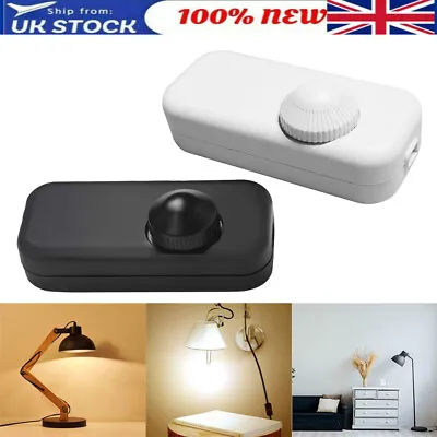 Dimmer Switch LED Lamp Cord Dimmer Manual Knob Light Accessories Cord Switch UK • £7.98