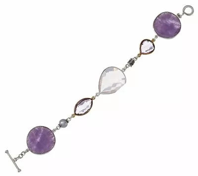 QVC Michael Dawkins 14K Over Sterling Gemstone 50.25 Cttw 6-3/4  Bracelet  • $149.99