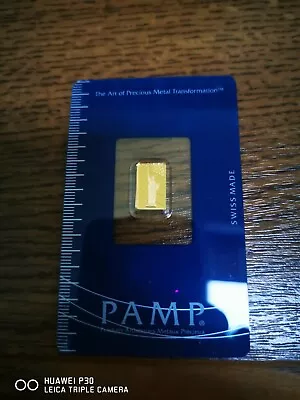 1g PAMP SUISSE STATUE OF LIBERTY FINE GOLD BAR 999.9 IN CERTICARD • £82