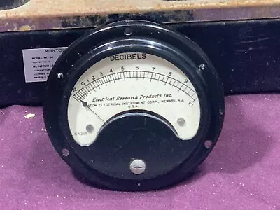 Vintage 1950 ERPI Audio Level DB Meter Western Electric Recording Amplifier • $58