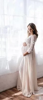 Boho Maternity Gown - For Maternity Photography Shoot -size XL • $45