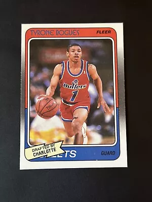 1988-89 Fleer Muggsy Bogues Tyrone Bogues #13 Rookie RC • $1.25