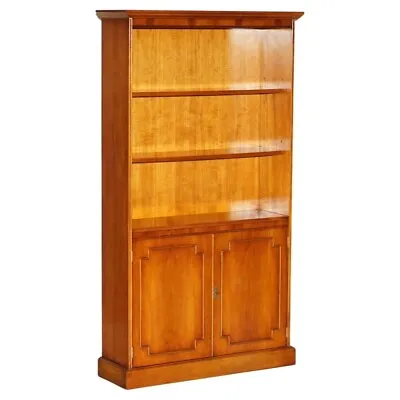 Lovely Bradley Furniture England Yew Wood Open Library Bookcase Cupboard Base • £1350