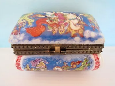  THE LUCY MAXYM COLLECTION Fairytale Fantasies Handpainted PORCELAIN TRINKET BOX • $50