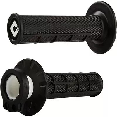 ODI MX HALF WAFFLE LOCK ON GRIPS Black 2ST/4ST Motocross MX Enduro H36HWB • $51.99