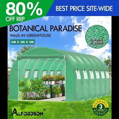 ALFORDSON Greenhouse Dome Shed Walk In Tunnel Plant Garden Storage Cover 6x3x2M • $249.95