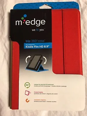 M-Edge Trip 360 Case Kindle Fire HD 8.9  Red / Brown Brand New A91-TR-C-PG • $7.19
