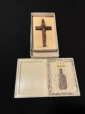 Vintage Jesus Infant Of Prague & Burwood Crucifix • $9.99