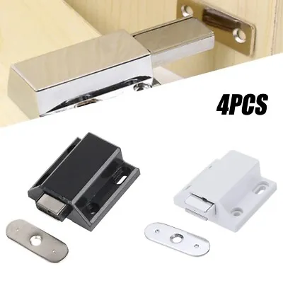 Efficient Magnetic Pressure Latch For Reliable Cabinet Security Set Of 4 • £5.95