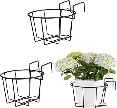 🌷 Railing Planters 10 Inch Outdoor Railing Hanging Baskets For Plants  • $44.69