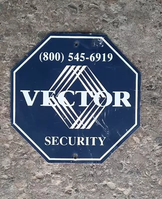 Vintage Vector Security Metal 15×15 Sign • $18.50