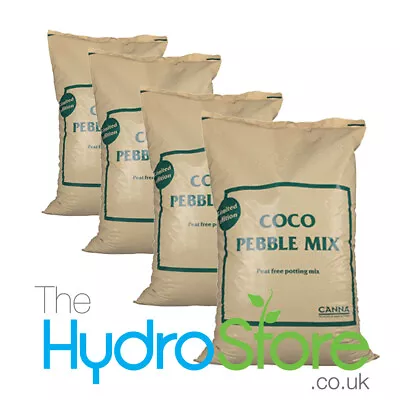 Canna Coco Pebble Mix 50 Litres 60/40 Growing Media Soil Coir Clay Balls 4 BAGS • £88