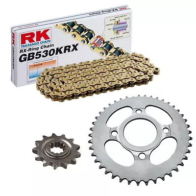 Kawasaki Z650 B1-B3F1 1979 RK 530 Gold KRX RX-Ring Chain & Sprocket Kit • £74.99