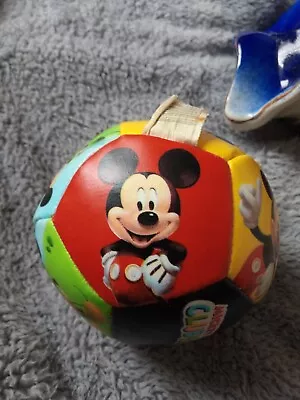 Mickey Mouse Soccer Ball Soft Toy Mickey Mouse Clubhouse Disney Rare Collectable • £25