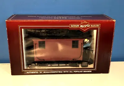 Bachmann Big Hauler 93170 G Scale Red Logging Caboose Unlettered W/Metal Wheels • $37