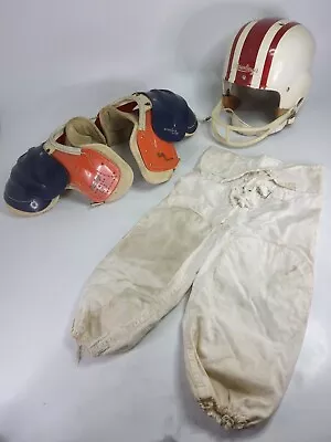 Vintage Rawlings Child's Football Uniform Pants Pad Helmet USA Made • $37.97