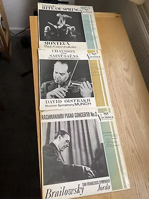 3 X Classical Vinyl Records Oistrakh Stravinsky Monteux Rachmaninov Saint-Saens • £0.99