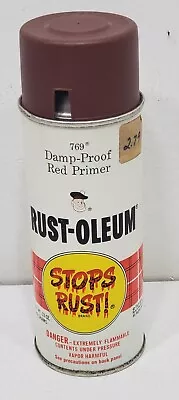 VINTAGE RUST-OLEUM 769 DAMP PROOF RED PRIMER Spray Paint Can Used 1976 Scotty • $50.96