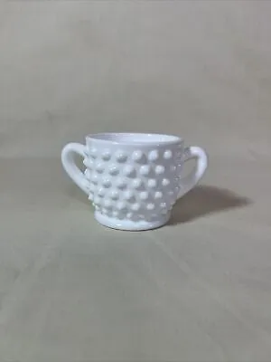 VTG Small Milk Glass Hobnail Sugar Bowl Fenton • $9