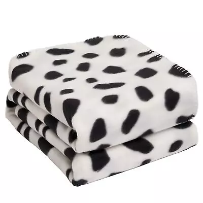 £8.99 • Buy Dreamscene Dalmatian Fleece Blanket Throw Over Soft, 120 X 150cm - Black White
