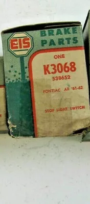  Vintage Brake/Stop Light Switch; EIS # K3068 Fits  PONTIAC; ALL 1961-1962 • $23.40