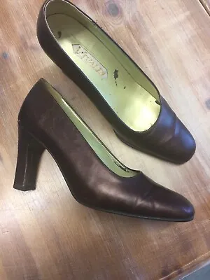 £4.99 • Buy Vivaldi Bronze Leather Court Shoes Size 6