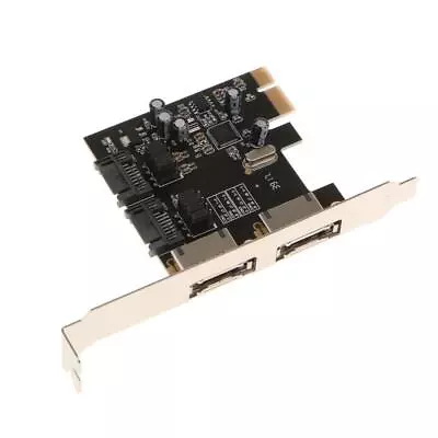 PCI-E To SATA 3.0 Internal 6Gbps ESATA Ports Disk Expansion Card With Driver • £12.01