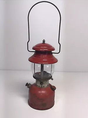 Vintage Red Coleman Lantern With Glass - 200A • $87.97