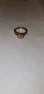 $600 • Buy Wedding And Engagement Ring Set Rose Gold Size 6.5