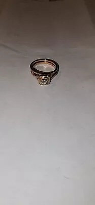 Wedding And Engagement Ring Set Rose Gold Size 6.5 • $600