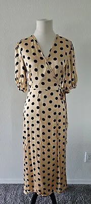 Zara Polka Dot Wrap Dress Size S Read Description Seems XS Flaws • $17