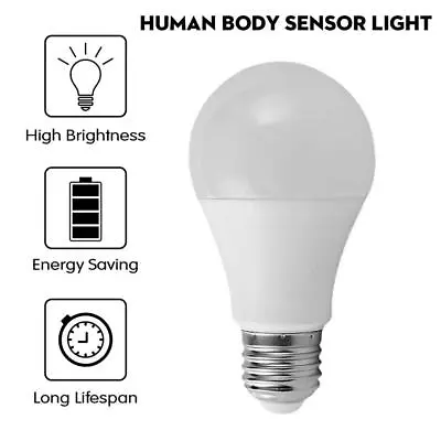 E27 LED Radar Lamp Bulb With Motion Sensor Motion Sensor 7W/12W Lights SALE • $4.20