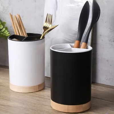 $15.55 • Buy Kitchen Utensil Cutlery Holder Storage Pot Caddy Organiser Cutlery Drainer