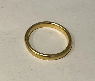 22 CT Gold Wedding Band London 1953. Ring Size K. • £235