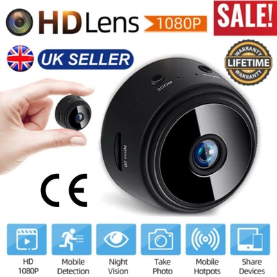 £9.99 • Buy Mini Hidden Spy Camera 1080P Night Vision IP CAM Home Pet Kids Security Wireless