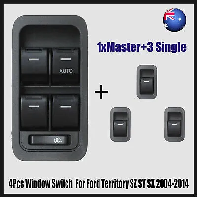 New Master & 3 Single Window Switch For Ford Territory SX SY SZ 2004-2014 AU • $52.49